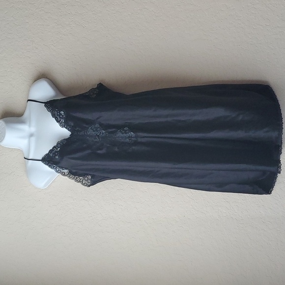 VTG Inner Most (Sears) 90’s Satin Polyester Black Nightie large 16/18 - Picture 1 of 7